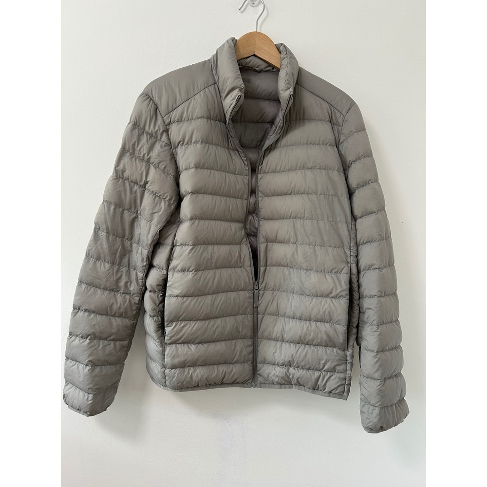 Uniqlo Ultra Light Down Jacket Mens Medium Gray Gorpcore Puffer